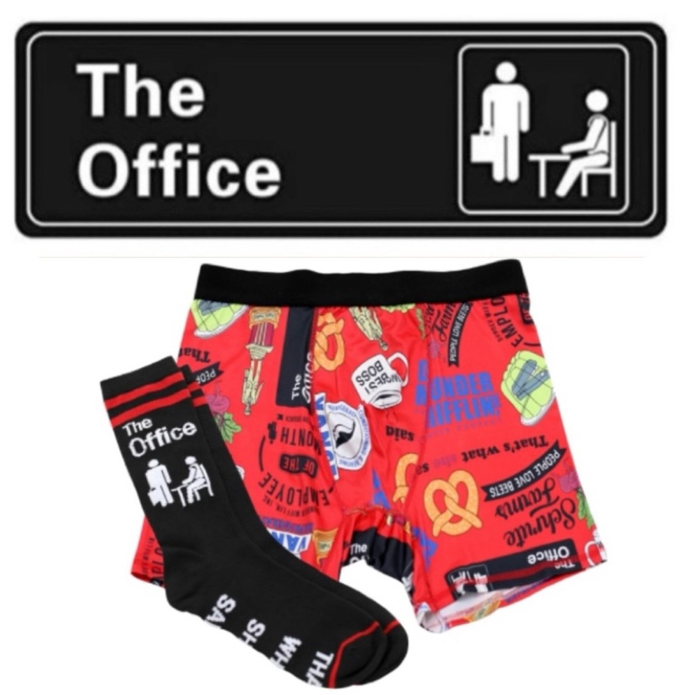 🪢 THE OFFICE Mens Boxer Briefs and Socks Combo NIB S